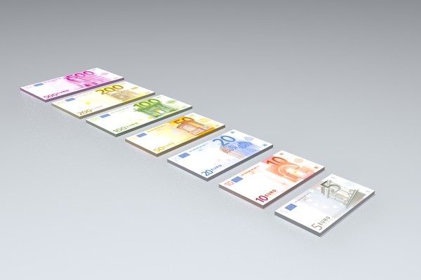 3d model euro bills - Euro bills collection by tanase laurentiu